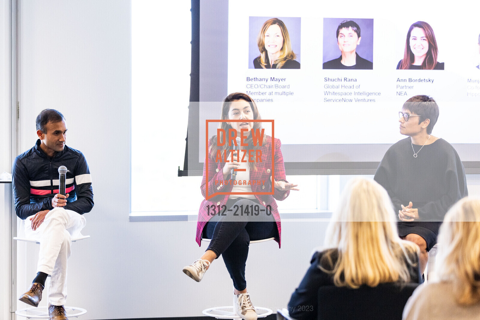 Munjal Shah, Ann Bordetsky, Shuchi Rana, Firstboard.io Summit in Partnership with PWC, PwC San José. 488 S Almaden Blvd, San Jose, CA 95110 US, October 12th, 2023, Photo #1312-21419-0 Munjal Shah, Ann Bordetsky, Shuchi Rana, Photo #1312-21419-0
