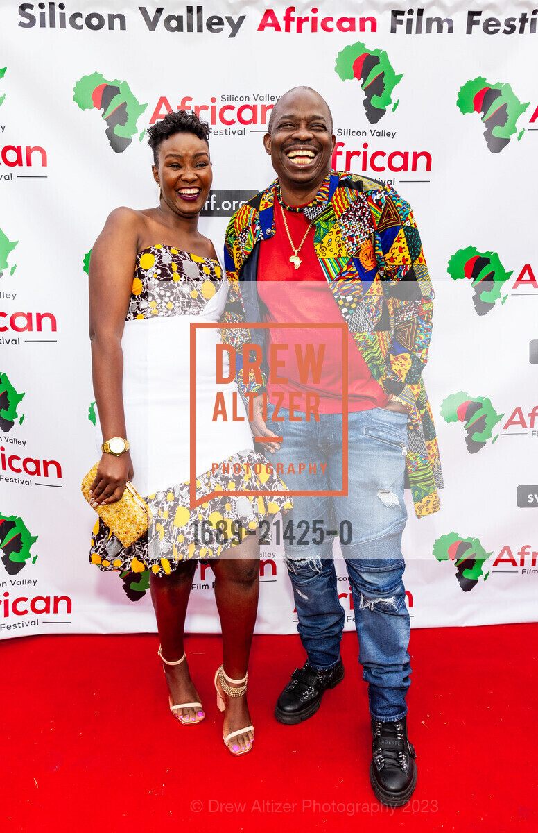 Nisha Kalema, Michael Sekoni, Opening Night for Silicon Valley African Film Festival, Historic Hoover Theatre. 1635 Park Ave, San Jose, CA 95126 US, October 13th, 2023, Photo #1689-21425-0 Nisha Kalema, Michael Sekoni, Photo #1689-21425-0
