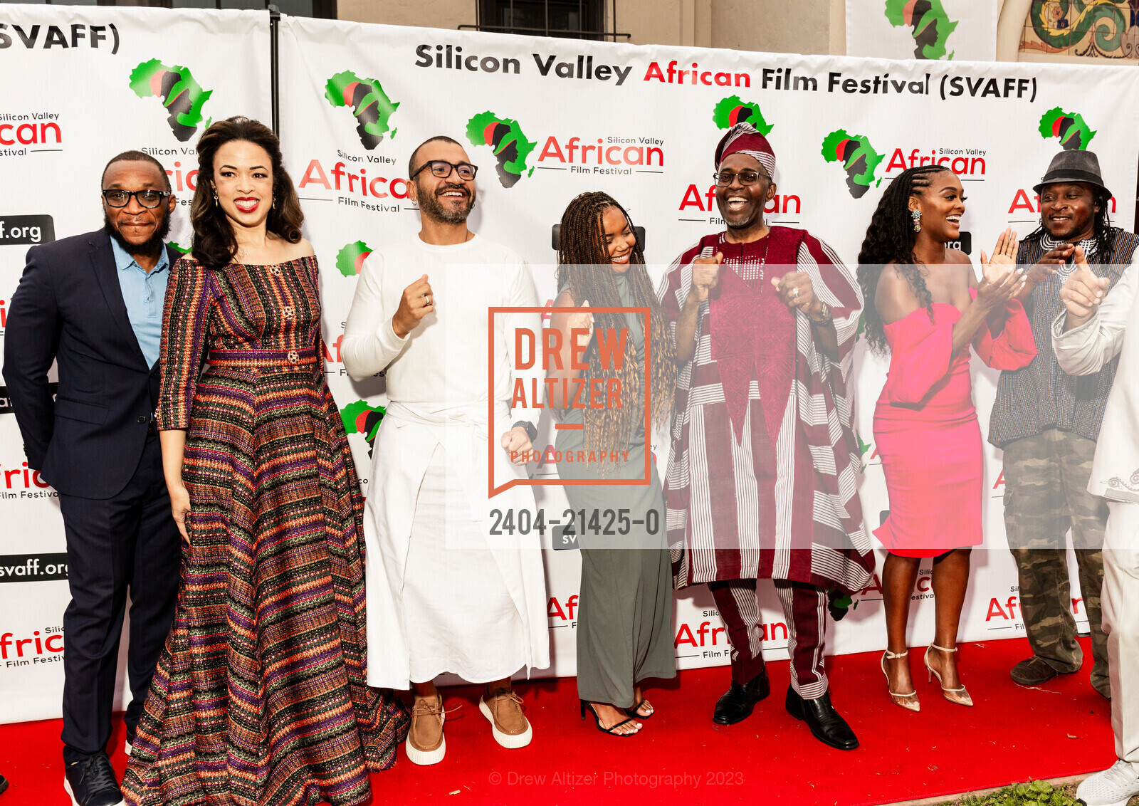 Deanna Tryon, Alexandre de Freitas Maciel, Maia Modeste, Chike Nwoffiah, Taylor Leigh Edwards, Dela Acolatse, Opening Night for Silicon Valley African Film Festival, Historic Hoover Theatre. 1635 Park Ave, San Jose, CA 95126 US, October 13th, 2023, Photo #2404-21425-0 Deanna Tryon, Alexandre de Freitas Maciel, Maia Modeste, Chike Nwoffiah, Taylor Leigh Edwards, Dela Acolatse, Photo #2404-21425-0