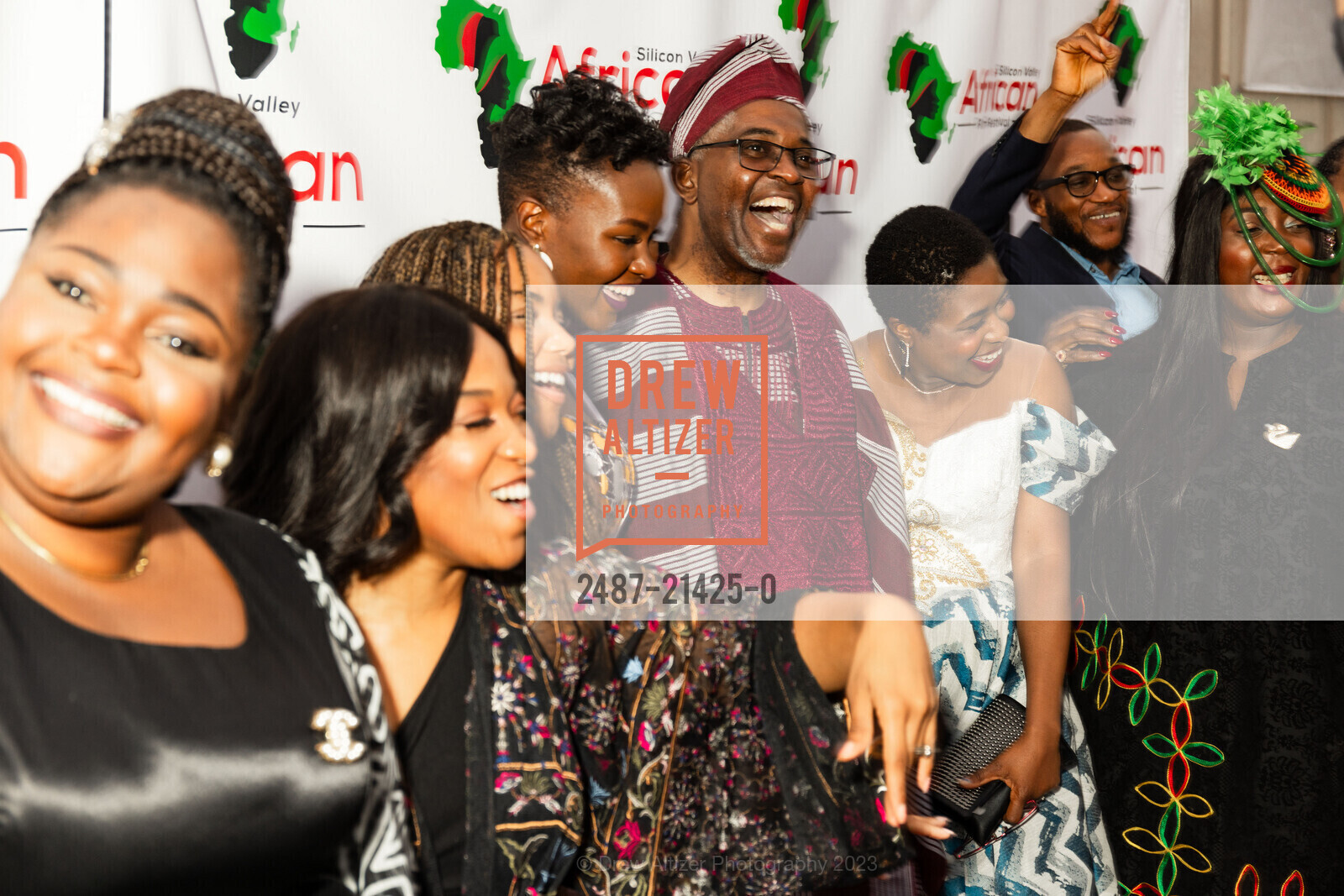 Nia Miranda, Nisha Kalema, Chike Nwoffiah, Regina Udalor, Nuh Irene Nangi, Opening Night for Silicon Valley African Film Festival, Historic Hoover Theatre. 1635 Park Ave, San Jose, CA 95126 US, October 13th, 2023, Photo #2487-21425-0 Nia Miranda, Nisha Kalema, Chike Nwoffiah, Regina Udalor, Nuh Irene Nangi, Photo #2487-21425-0