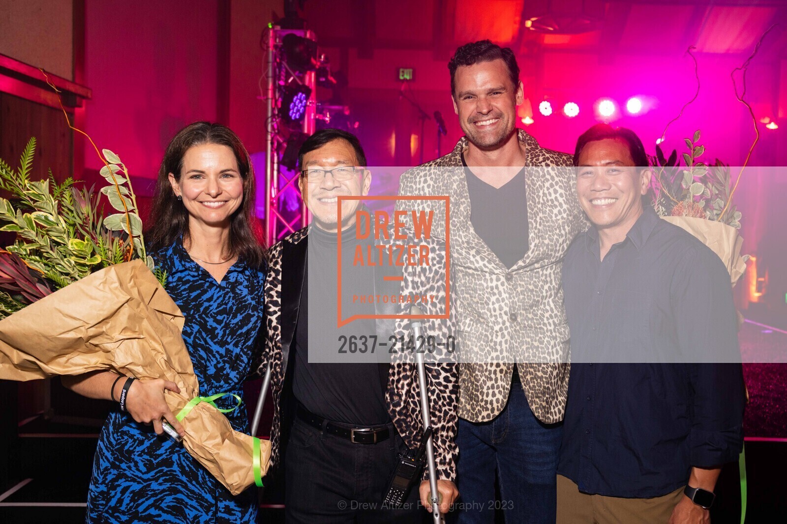Marie-Claude Nadeau, Timothy Wu, John Flynn, Gary Hsueh, The FUR BALL Benefiting the San Francisco Zoo, SF Zoological Society. 1 Zoo Rd, SF, CA 94132 US, October 14th, 2023, Photo #2637-21429-0 Marie-Claude Nadeau, Timothy Wu, John Flynn, Gary Hsueh, Photo #2637-21429-0
