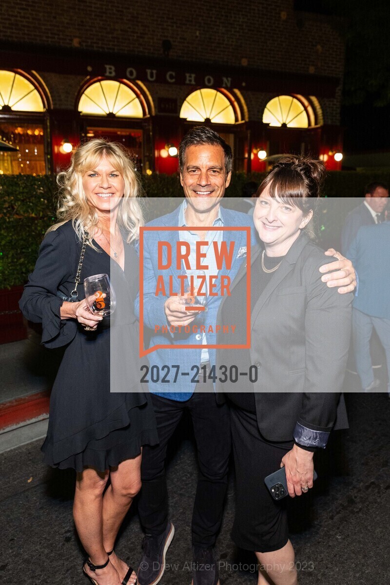 Rebecca Thompson, Joseph Perrulli, Erin Tushey, BOUCHON'S 25th Anniversary Celebration, Bouchon Bistro. 6534 Washington St, Yountville, CA 94599 US, October 14th, 2023, Photo #2027-21430-0 Rebecca Thompson, Joseph Perrulli, Erin Tushey, Photo #2027-21430-0