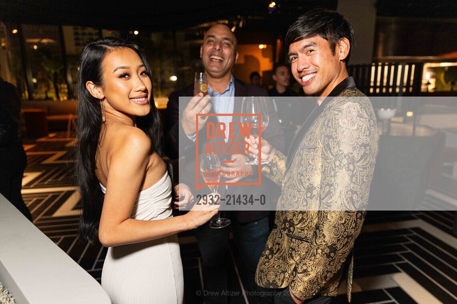 Vivian Luong, Adam, Andrew de Los Santos, Chotto Matte Grand Opening, Chotto Matte. 50 O'Farrell St, SF, CA 94108 US, October 20th, 2023, Photo #2932-21434-0 Vivian Luong, Adam, Andrew de Los Santos, Photo #2932-21434-0