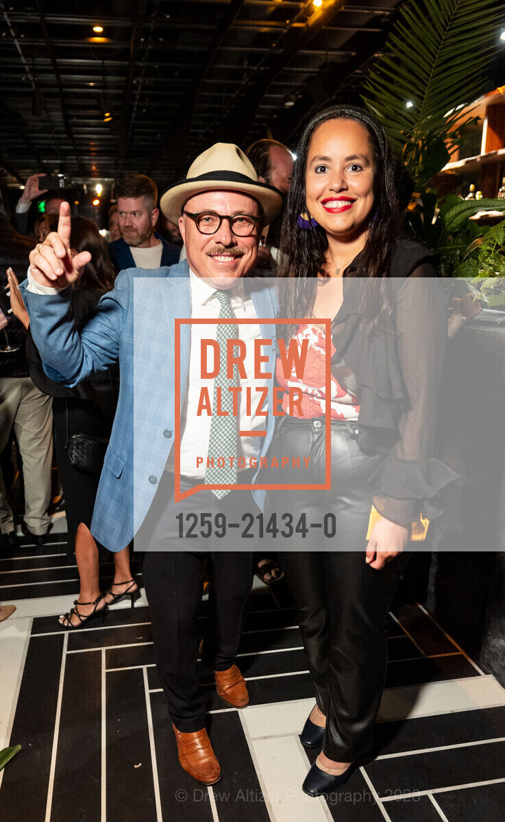Vas Kiniris, Sarah Souza, Chotto Matte Grand Opening, Chotto Matte. 50 O'Farrell St, SF, CA 94108 US, October 20th, 2023, Photo #1259-21434-0 Vas Kiniris, Sarah Souza, Photo #1259-21434-0