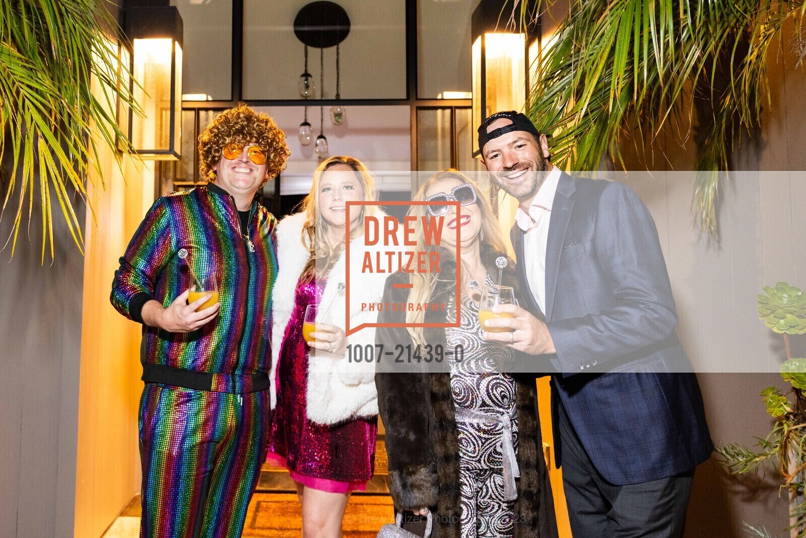 Eric Jeske, Laura Flowerree, Sheila Shahabi, Tristan Stringer, "La Discotheque", a Benefit for Belvedere Hawthorne Nursery School, Private Residence. 3668 Paradise Drive, October 20th, 2023, Photo #1007-21439-0 Eric Jeske, Laura Flowerree, Sheila Shahabi, Tristan Stringer, Photo #1007-21439-0