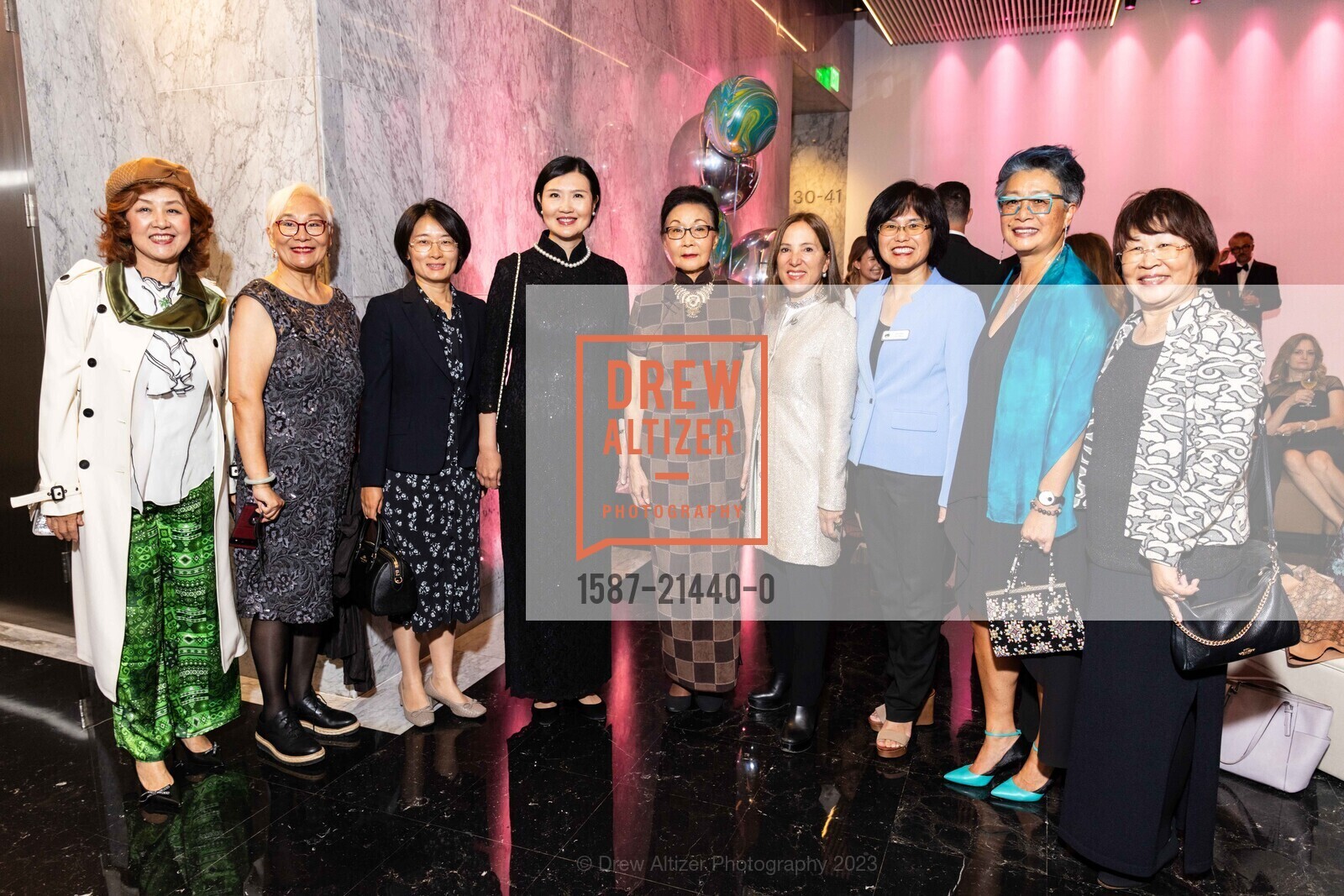 Lily Li, Deborah Zhao, Florence Fang, Eleni Kounalakis, Yan Zhao, Betty Yuan, The Junior League of San Francisco Women's Leadership Gala 2023, The Green Room. 401 Van Ness Ave, SF, CA 94102 US, October 21st, 2023, Photo #1587-21440-0 Lily Li, Deborah Zhao, Florence Fang, Eleni Kounalakis, Yan Zhao, Betty Yuan, Photo #1587-21440-0