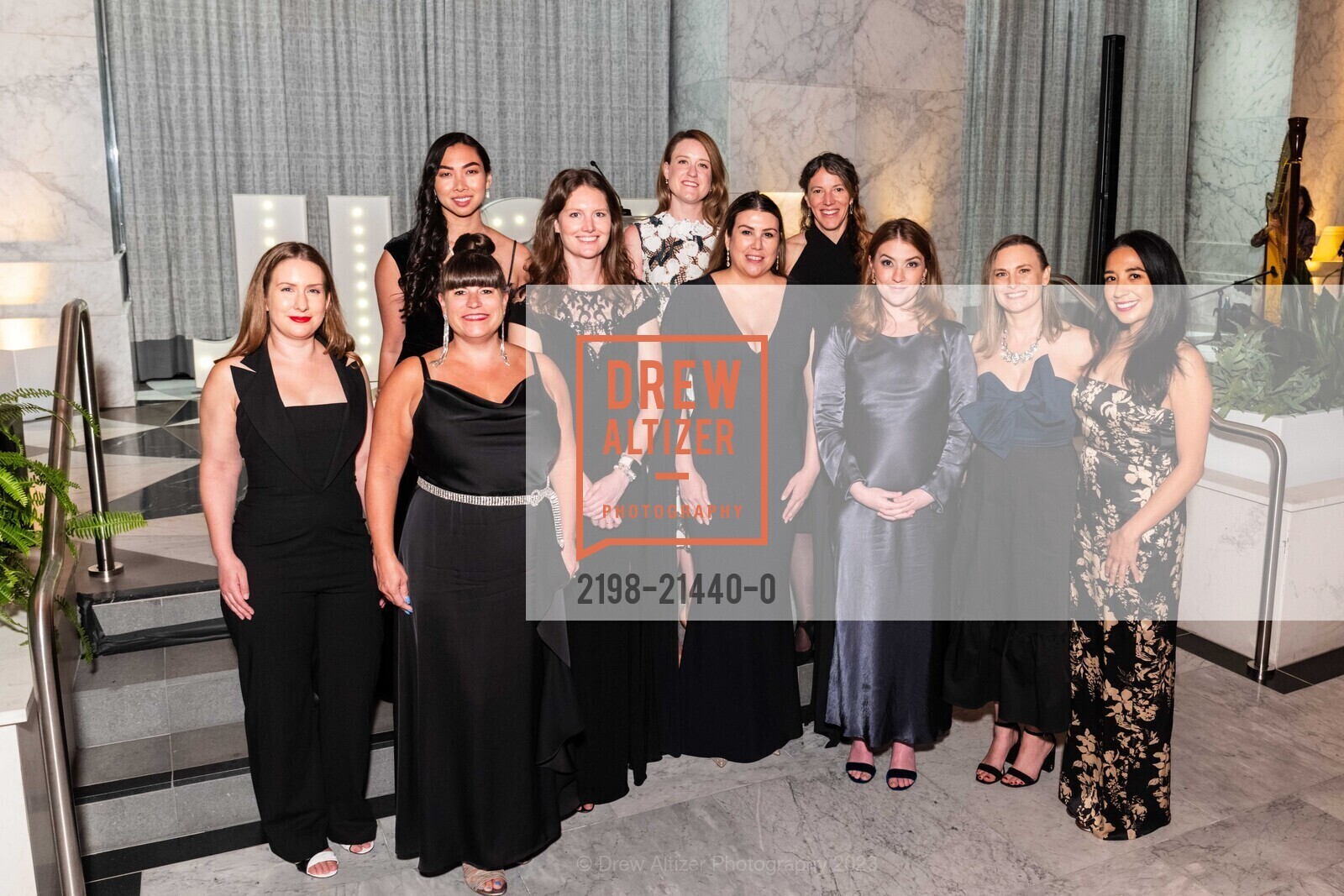 Kalla Vieaux, Cheryl Zimmerman, Amy Tam, Jenny Giles, Kristen Priddy, Katie Aspell, Sarah Kurhajetz, Lizzy Shay Kaler, Kate van Dalsem, Marissa Leon, The Junior League of San Francisco Women's Leadership Gala 2023, The Green Room. 401 Van Ness Ave, SF, CA 94102 US, October 21st, 2023, Photo #2198-21440-0 Kalla Vieaux, Cheryl Zimmerman, Amy Tam, Jenny Giles, Kristen Priddy, Katie Aspell, Sarah Kurhajetz, Lizzy Shay Kaler, Kate van Dalsem, Marissa Leon, Photo #2198-21440-0