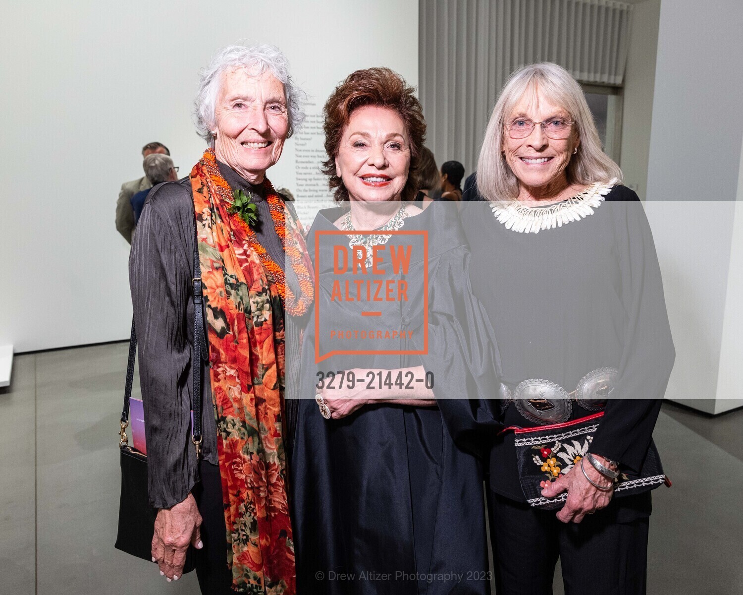 Gloria Marchant, Maria Manetti Shrem, Deborah Butterfield, Manetti Shrem Museum of Art Fall Gala, Jan Shrem and Maria Manetti Shrem Museum of Art. 254 Old Davis Rd, Davis, CA 95616, United States, October 21st, 2023, Photo #3279-21442-0 Gloria Marchant, Maria Manetti Shrem, Deborah Butterfield, Photo #3279-21442-0