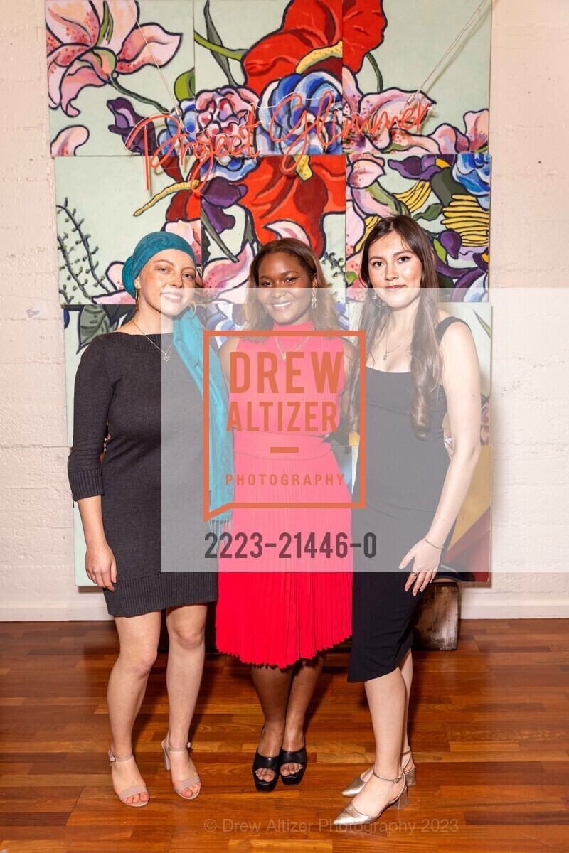 Eve Thompson-Brown, Melissa Munroe, Fernanda Cisneros, Project Glimmer Annual Luncheon, Terra Gallery & Event Venue. 511 Harrison St, SF, CA 94105 US, October 26th, 2023, Photo #2223-21446-0 Eve Thompson-Brown, Melissa Munroe, Fernanda Cisneros, Photo #2223-21446-0