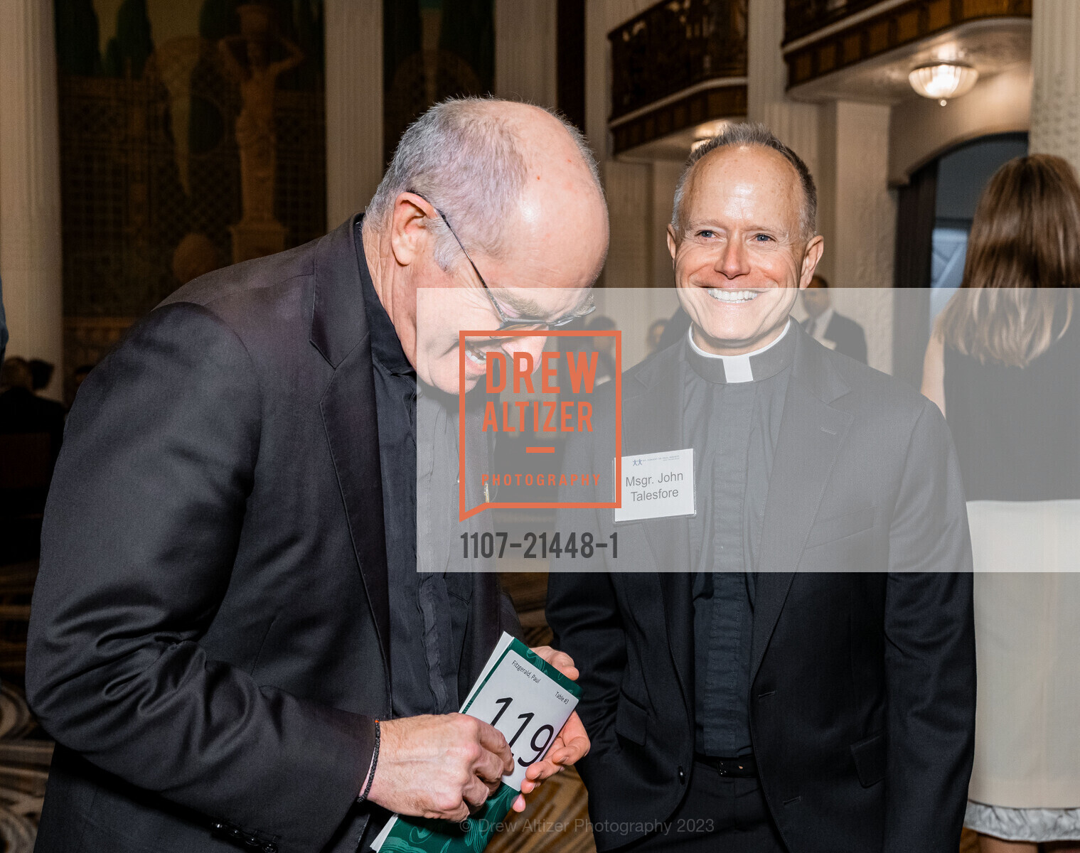 Rev. Paul Fitzgerald, S.J., John Talesfore, 30th Annual Brennan Award Dinner, The Westin St. Francis San Francisco on Union Square. 335 Powell St, SF, CA 94102 US, October 26th, 2023, Photo #1107-21448-1 Rev. Paul Fitzgerald, S.J., John Talesfore, Photo #1107-21448-1