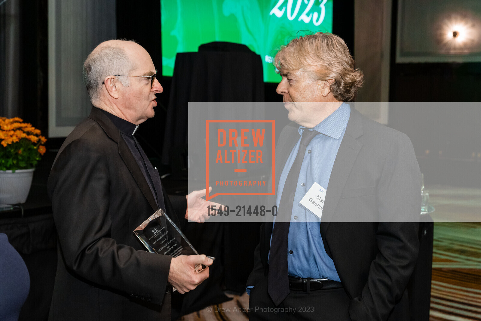 Rev. Paul Fitzgerald, S.J., Martin Gaehwiler, 30th Annual Brennan Award Dinner, The Westin St. Francis San Francisco on Union Square. 335 Powell St, SF, CA 94102 US, October 26th, 2023, Photo #1549-21448-0 Rev. Paul Fitzgerald, S.J., Martin Gaehwiler, Photo #1549-21448-0