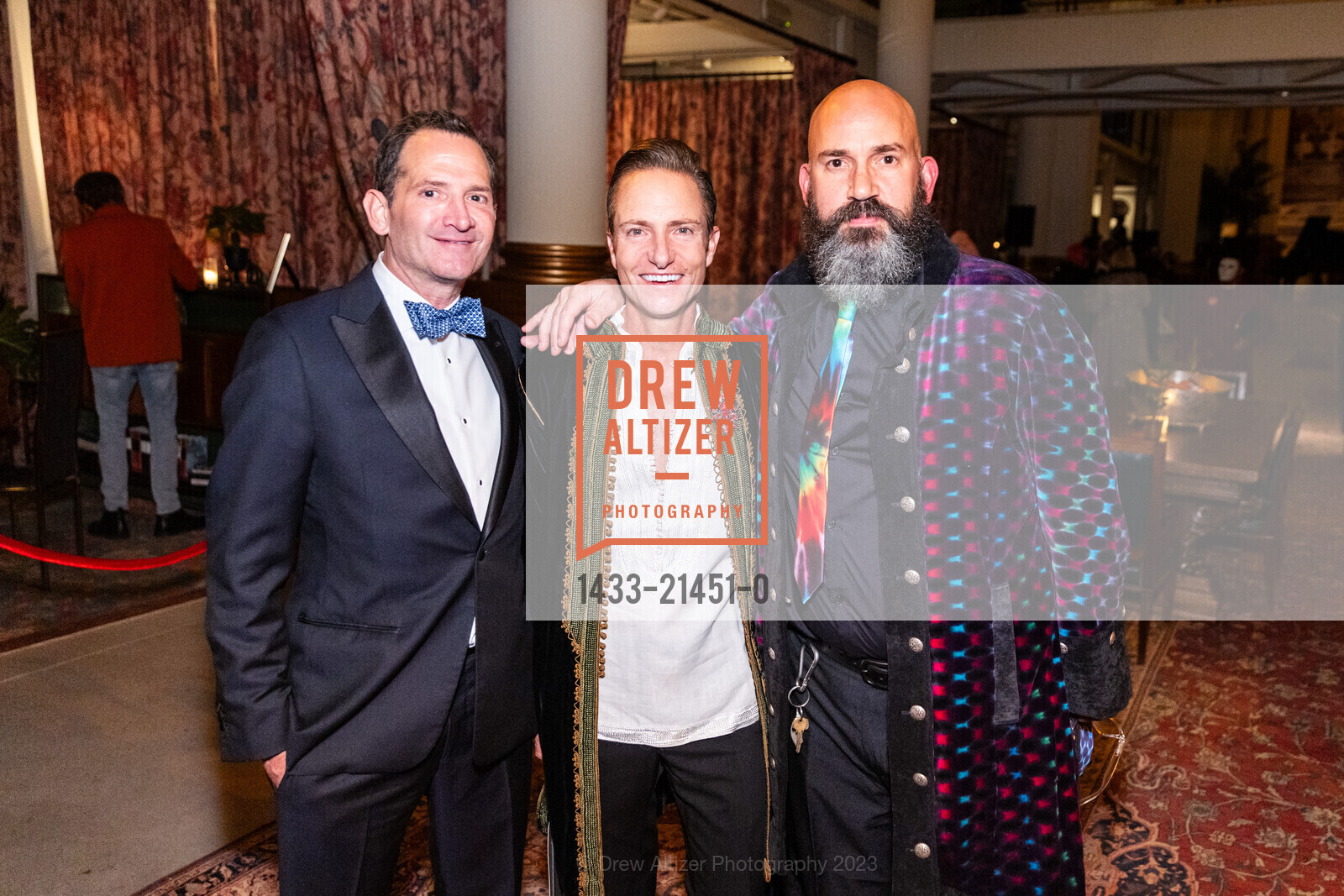 Seth Kaplowitz, Ken Fulk, P Gale, A Benefit Costume Ball to Support San Francisco Artists, St. Joseph's Church. 1401 Howard St, SF, CA 94103 US, October 26th, 2023, Photo #1433-21451-0 Seth Kaplowitz, Ken Fulk, P Gale, Photo #1433-21451-0