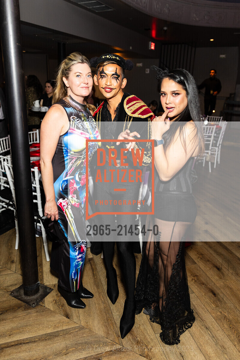 Sally Kay, Vinney Le, Victory Le-Szarapka, A.C.T.'s 2nd Annual All Hallows' Gala: Zombie Ball 2023, August Hall. 420 Mason Street, San Francisco, CA 94102 US, October 27th, 2023, Photo #2965-21454-0 Sally Kay, Vinney Le, Victory Le-Szarapka, Photo #2965-21454-0