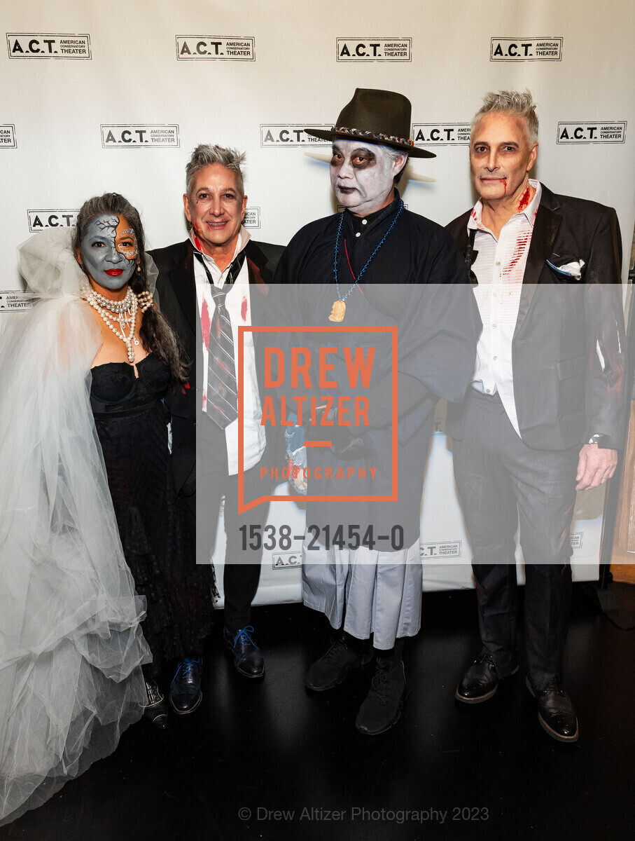 Darlene Fong, Joe D'Alessandro, Rodney Fong, David Jones, A.C.T.'s 2nd Annual All Hallows' Gala: Zombie Ball 2023, August Hall. 420 Mason Street, San Francisco, CA 94102 US, October 27th, 2023, Photo #1538-21454-0 Darlene Fong, Joe D'Alessandro, Rodney Fong, David Jones, Photo #1538-21454-0