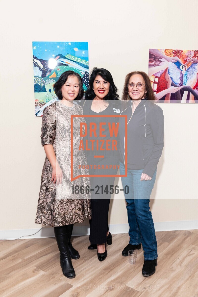 Helen Yang, Lynette Lee Eng, Nancy Biagini, You and i in Harmony Hosted by Visionary Arts, Suite A106 and A107. 1072 S De Anza Blvd, San Jose, CA 95129 US, October 28th, 2023, Photo #1866-21456-0 Helen Yang, Lynette Lee Eng, Nancy Biagini, Photo #1866-21456-0