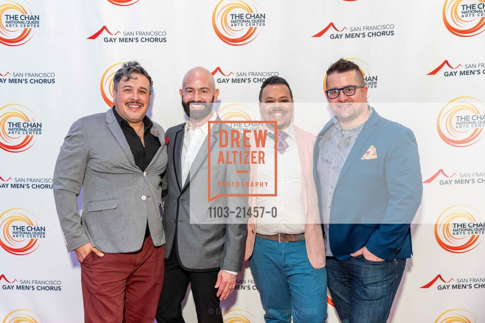 Eberto Williams Gamboa, Jess Williams Gamboa, Jason Landis, Opening Celebration for the Chan National Queer Arts Center, Chan National Queer Arts Center. 170 Valencia St, SF, CA 94103 US, October 28th, 2023, Photo #1103-21457-0 Eberto Williams Gamboa, Jess Williams Gamboa, Jason Landis, Photo #1103-21457-0