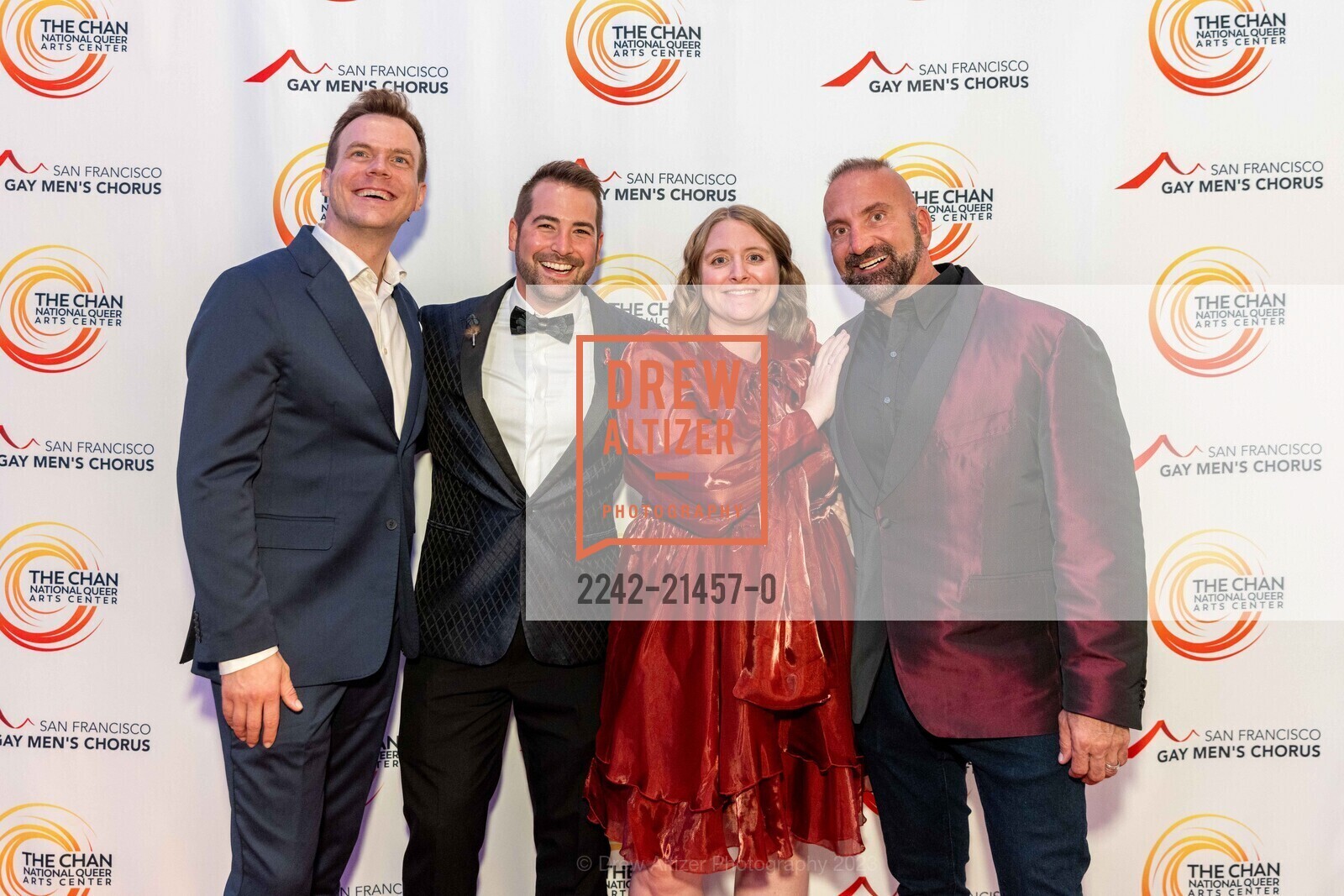 Jacob Stensberg, Mitch Galli, Sarah Cohen, Paul Saccone, Opening Celebration for the Chan National Queer Arts Center, Chan National Queer Arts Center. 170 Valencia St, SF, CA 94103 US, October 28th, 2023, Photo #2242-21457-0 Jacob Stensberg, Mitch Galli, Sarah Cohen, Paul Saccone, Photo #2242-21457-0