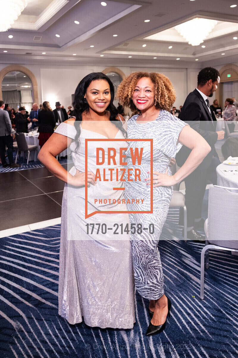 Anzhane Slaughter, Ana Forsythe, Juma Ventures 30th Anniversary Paths to Possibility Gala, Four Seasons Hotel San Francisco, The Veranda Ballroom. 757 Market St, SF, CA 94103 US, October 28th, 2023, Photo #1770-21458-0 Anzhane Slaughter, Ana Forsythe, Photo #1770-21458-0