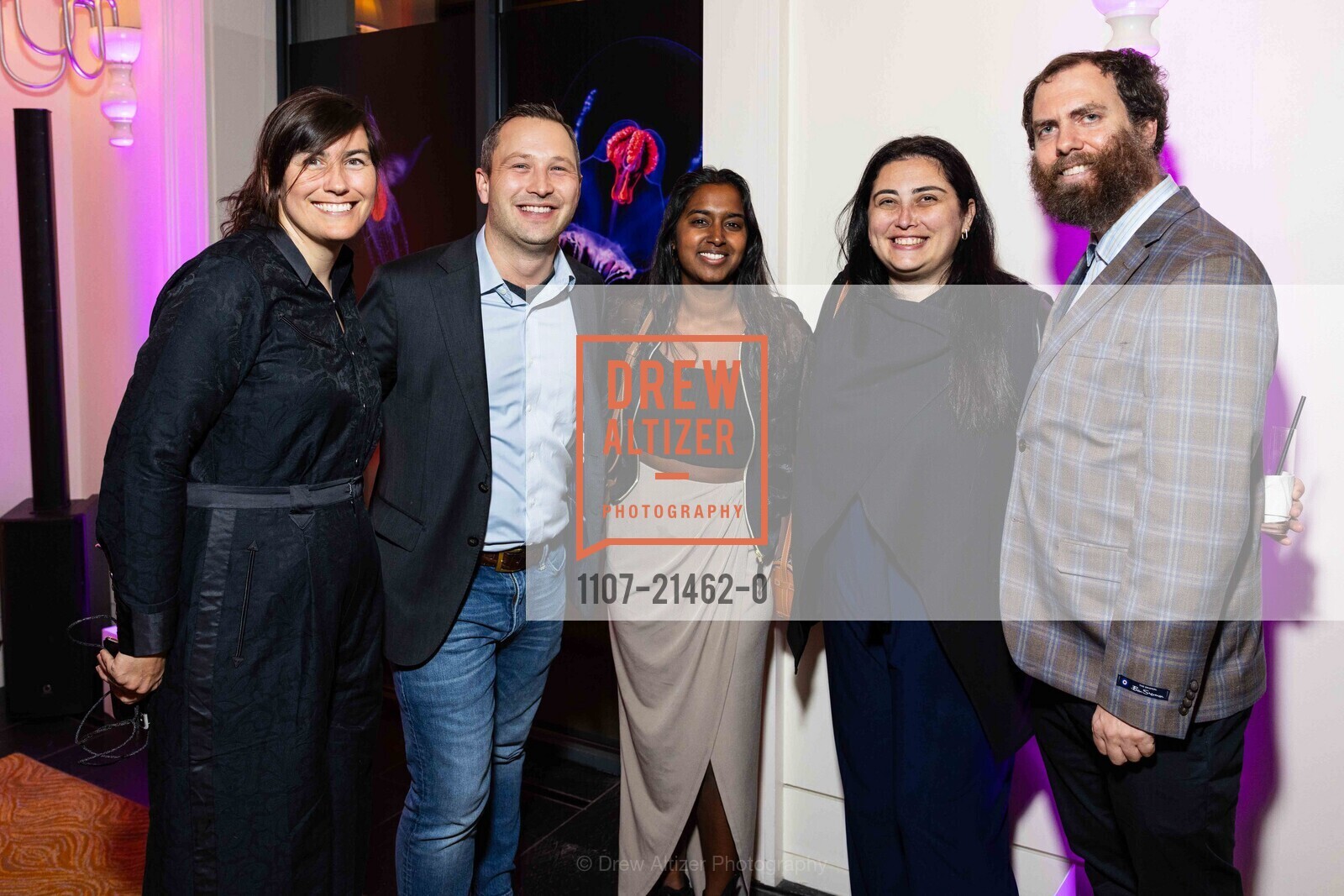 Louise Stephens, Eric Rusch, Daena Ramiah, Jennifer Kessler, Daniel Jacobs, The Monterey Bay Aquarium's David Packard Award Dinner, Rosewood Sand Hill. 2825 Sand Hill Rd, Menlo Park, CA 94025 US, Photo #1107-21462-0 Louise Stephens, Eric Rusch, Daena Ramiah, Jennifer Kessler, Daniel Jacobs, Photo #1107-21462-0