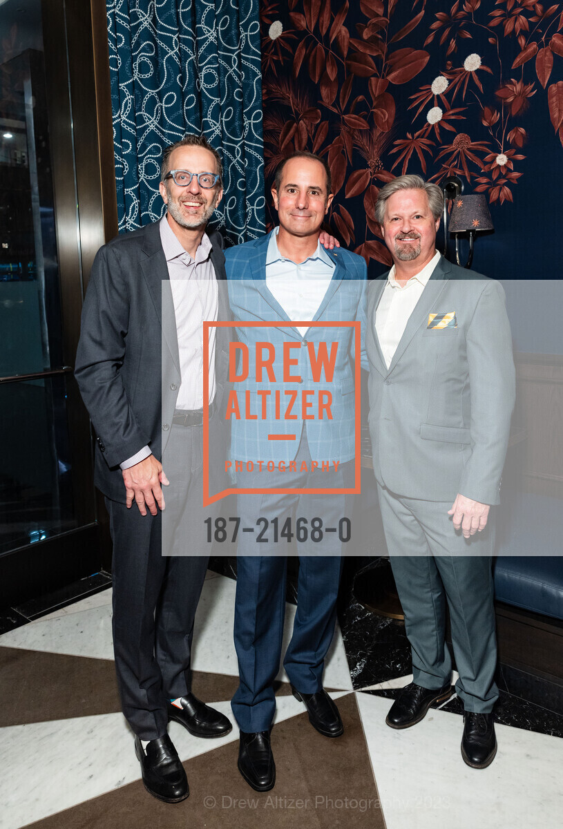 Jeff Perkins, Dave Tognotti, Brian McNamee, The Hilltop Club Foundation Tip-Off Gala, One Sansome Street. One Sansome Street, SAN FRANCISCO, California 94104 US, November 4th, 2023, Photo #187-21468-0 Jeff Perkins, Dave Tognotti, Brian McNamee, Photo #187-21468-0