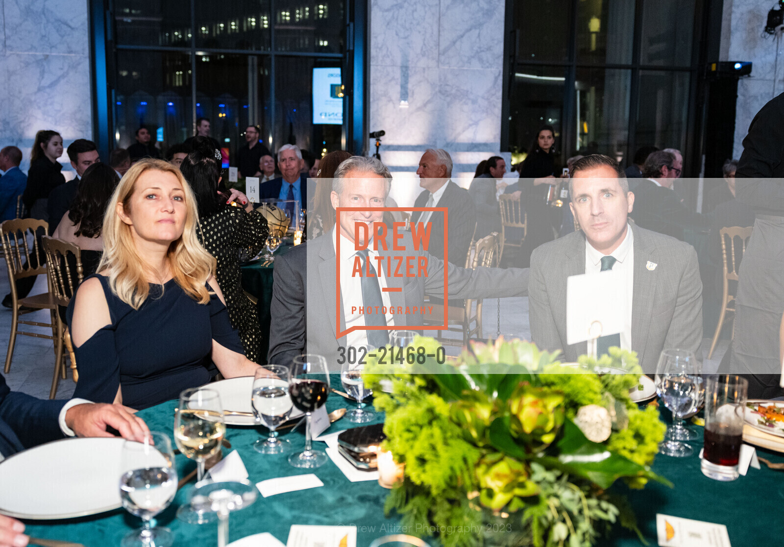 Melinda McNicholas, Patrick McNicholas, Chris Gerlufsen, The Hilltop Club Foundation Tip-Off Gala, One Sansome Street. One Sansome Street, SAN FRANCISCO, California 94104 US, November 4th, 2023, Photo #302-21468-0 Melinda McNicholas, Patrick McNicholas, Chris Gerlufsen, Photo #302-21468-0