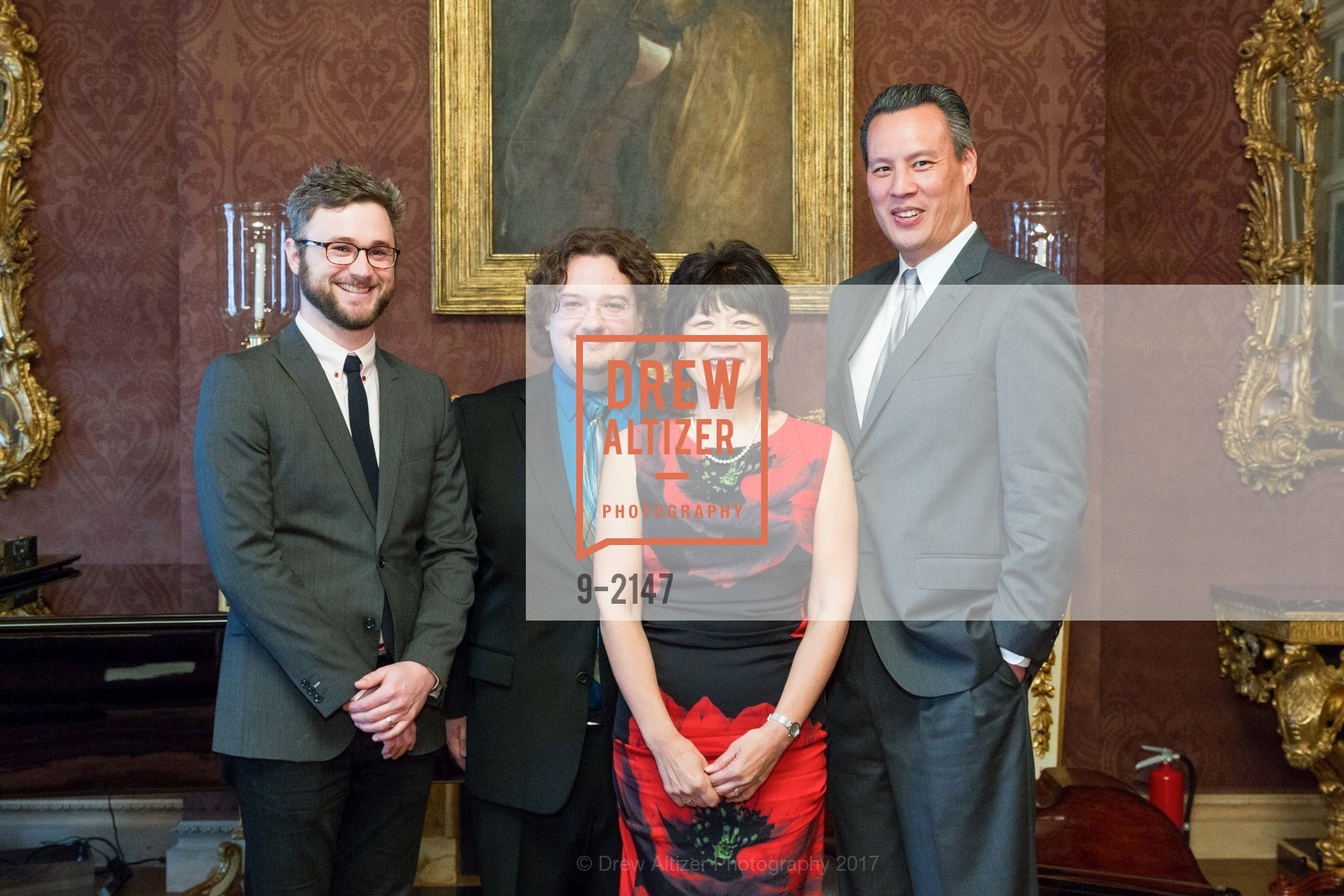 Samuel Carl Adams, Matthew Cmiel, Doris Fukawa, Eugene Sor, Gordon and Ann Getty Host the Crowden School 10 year anniversary John Adams Young Composers Program, Private Residence, May 3rd, 2017, Photo #9-2147 Samuel Carl Adams, Matthew Cmiel, Doris Fukawa, Eugene Sor, Photo #9-2147
