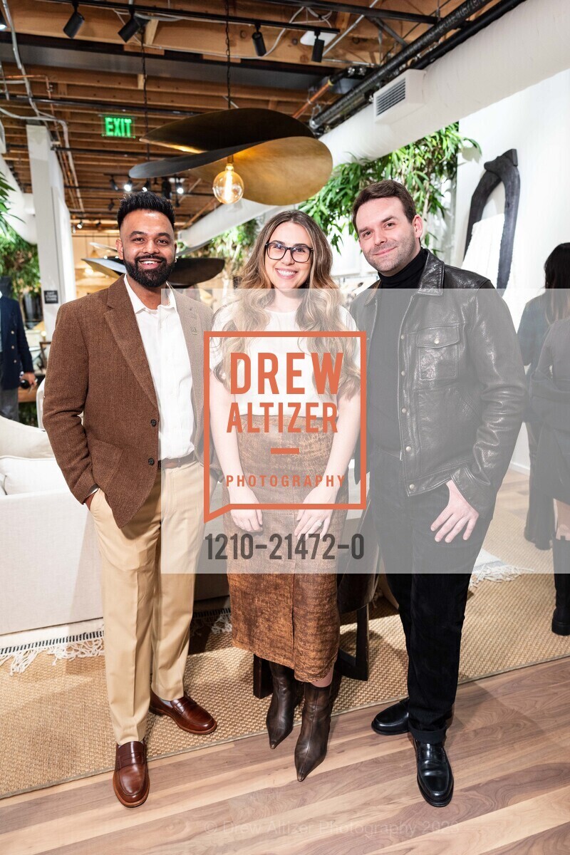 Sanjot Kang, Mariel McCracken, Andrew Wolfrum, Banana Republic's Geary Flagship Store Grand Opening, Banana Republic. 152 Geary St, SF, CA 94108 US, November 2nd, 2023, Photo #1210-21472-0 Sanjot Kang, Mariel McCracken, Andrew Wolfrum, Photo #1210-21472-0