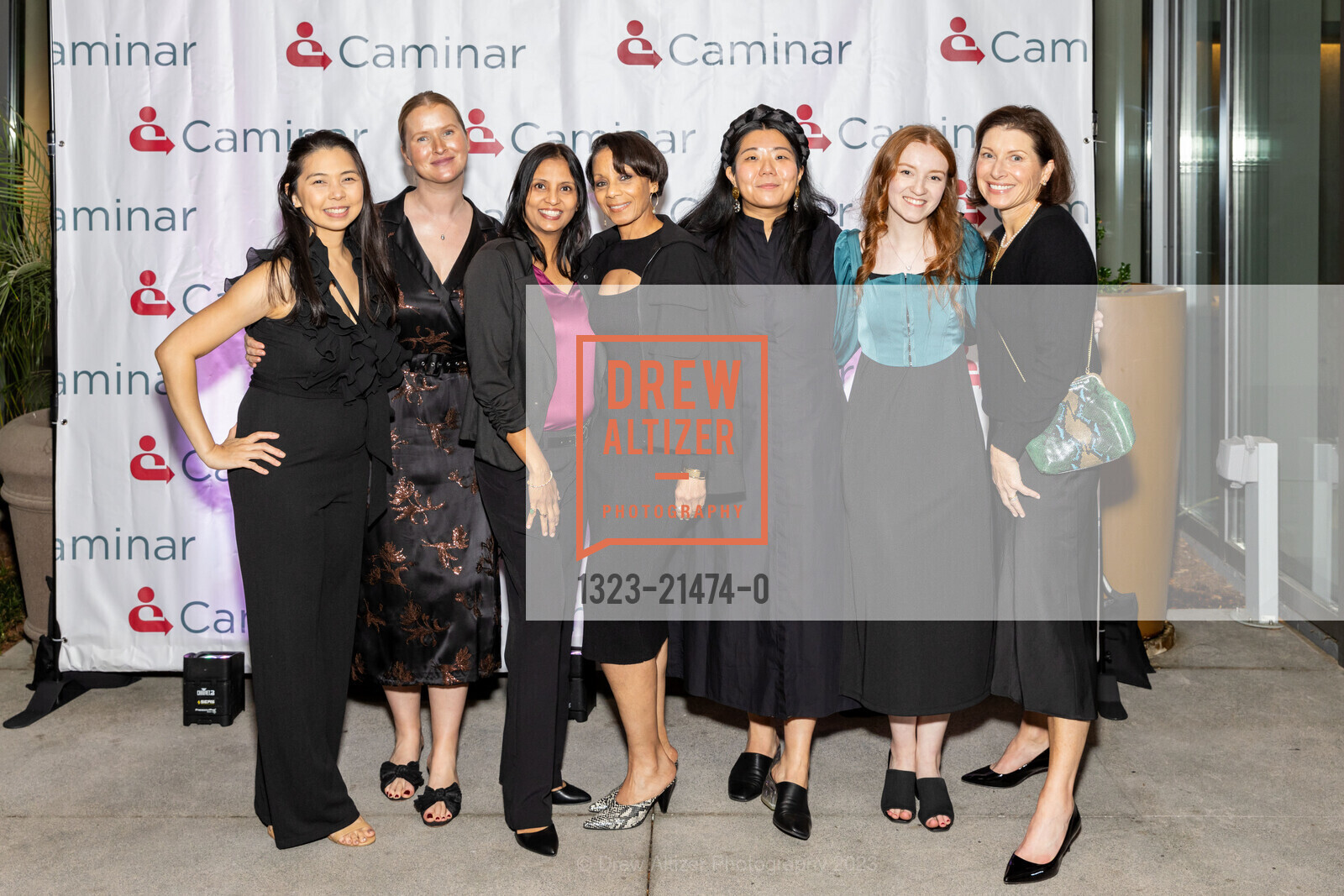 Nikka Gaviola, Katie Saunders, Drishti Verma, Laura James, Joann Pak, Elise Gimer, Wendy Garrish, In Celebration with CAMINAR, NIA Hotel. 200 Independence Dr, Menlo Park, CA 94025, November 4th, 2023, Photo #1323-21474-0 Nikka Gaviola, Katie Saunders, Drishti Verma, Laura James, Joann Pak, Elise Gimer, Wendy Garrish, Photo #1323-21474-0