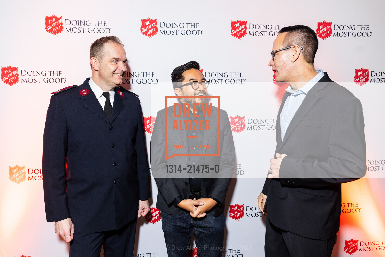 Darren Norton, Garry Tan, Steve Adami, Salvation Army's Holiday Luncheon, The Hibernia. 1 Jones St, SF, CA 94102 US, November 8th, 2023, Photo #1314-21475-0 Darren Norton, Garry Tan, Steve Adami, Photo #1314-21475-0