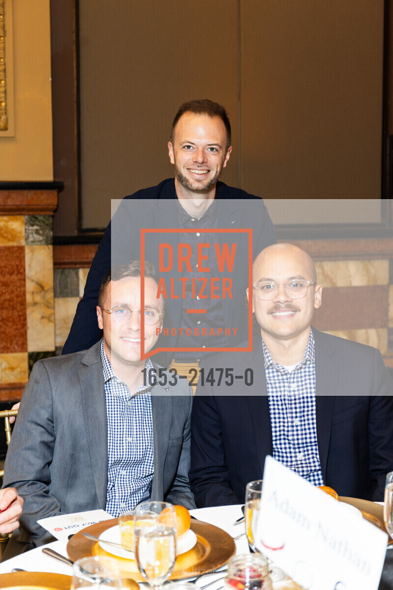 Joe Holcomb, Ryan Day, Jimmy Zuniga, Salvation Army's Holiday Luncheon, The Hibernia. 1 Jones St, SF, CA 94102 US, November 8th, 2023, Photo #1653-21475-0 Joe Holcomb, Ryan Day, Jimmy Zuniga, Photo #1653-21475-0