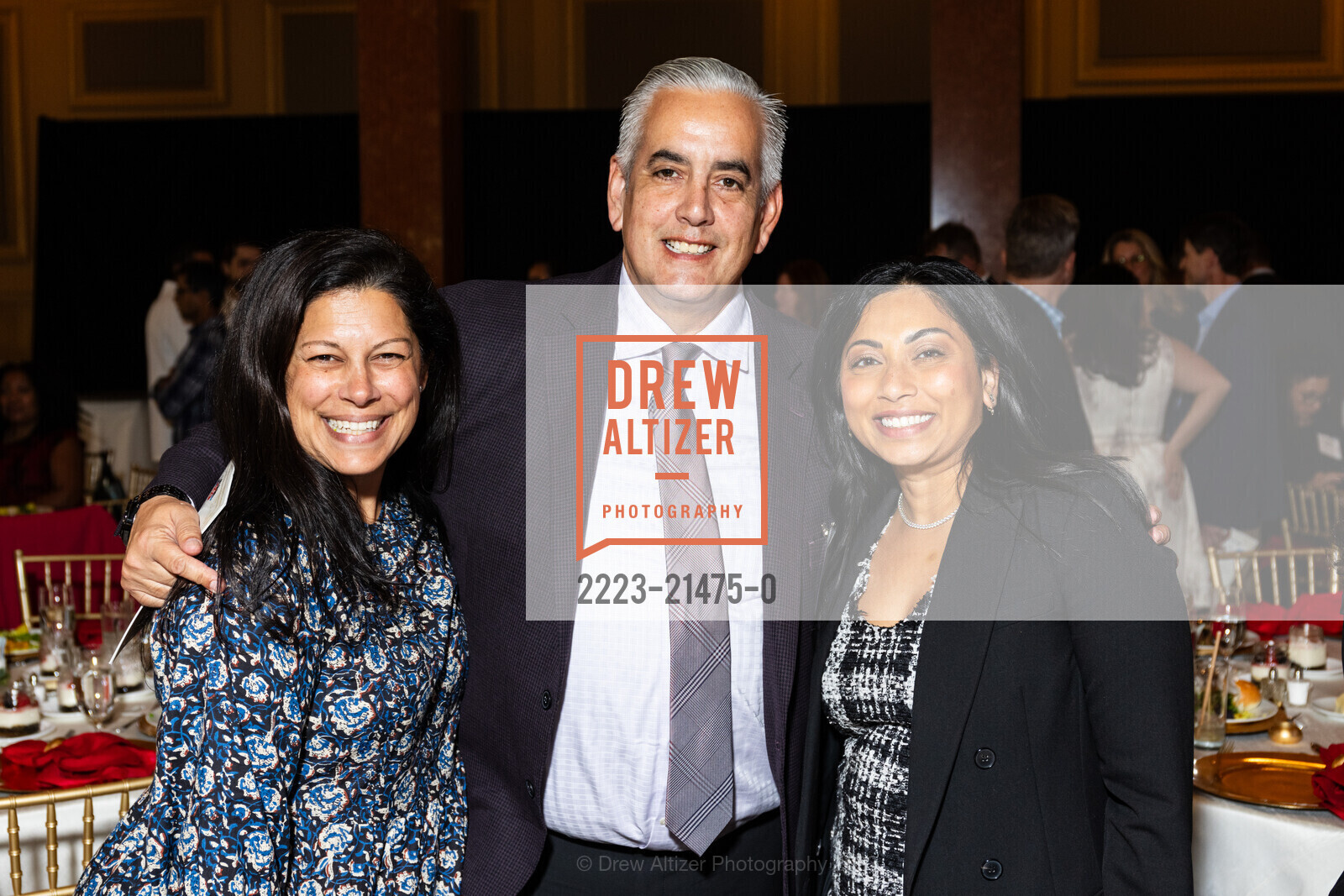 Tanya Melillo, Thomas Wolf, Kanishka Cheng, Salvation Army's Holiday Luncheon, The Hibernia. 1 Jones St, SF, CA 94102 US, November 8th, 2023, Photo #2223-21475-0 Tanya Melillo, Thomas Wolf, Kanishka Cheng, Photo #2223-21475-0