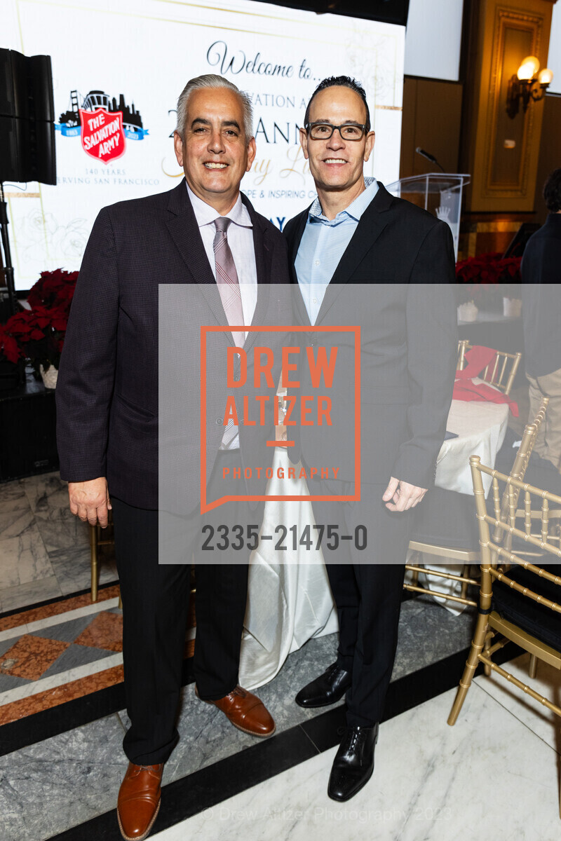 Thomas Wolf, Steve Adami, Salvation Army's Holiday Luncheon, The Hibernia. 1 Jones St, SF, CA 94102 US, November 8th, 2023, Photo #2335-21475-0 Thomas Wolf, Steve Adami, Photo #2335-21475-0