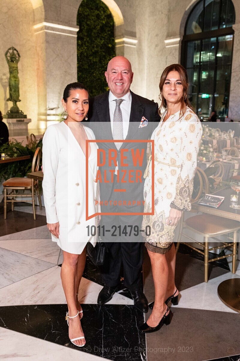 Lillian Phan, Phil Spiegel, Julie Costanzo, Representation Project's 2023 Gala, The Conservatory at One Sansome. One Sansome St, SF, CA 94104 US, November 9th, 2023, Photo #1011-21479-0 Lillian Phan, Phil Spiegel, Julie Costanzo, Photo #1011-21479-0