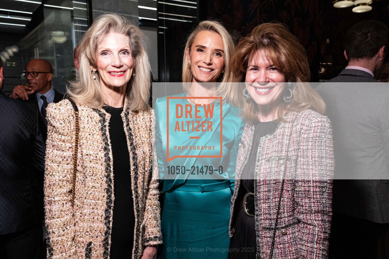Ellen Wise, Jennifer Siebel Newsom, Elaine Mellis, Representation Project's 2023 Gala, The Conservatory at One Sansome. One Sansome St, SF, CA 94104 US, November 9th, 2023, Photo #1050-21479-0 Ellen Wise, Jennifer Siebel Newsom, Elaine Mellis, Photo #1050-21479-0