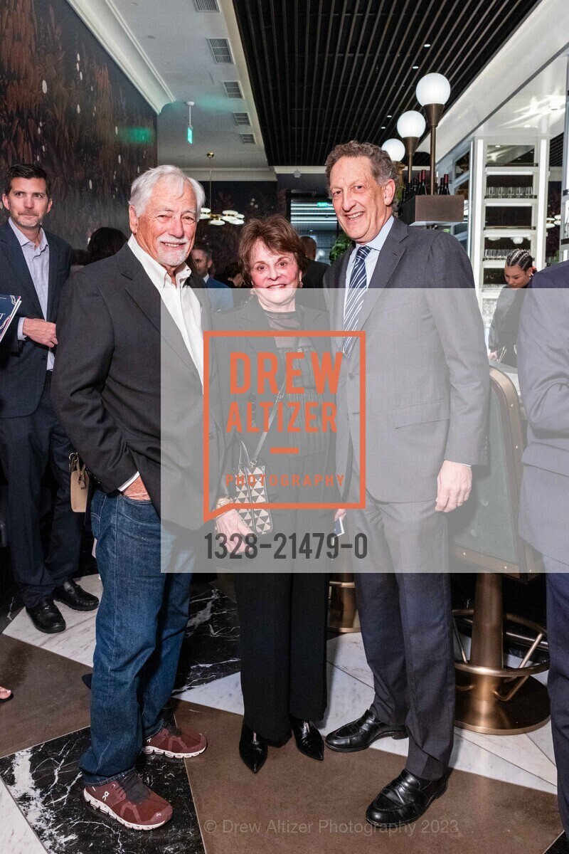 Mark Buell, Mary Zlot, Larry Baer, Representation Project's 2023 Gala, The Conservatory at One Sansome. One Sansome St, SF, CA 94104 US, November 9th, 2023, Photo #1328-21479-0 Mark Buell, Mary Zlot, Larry Baer, Photo #1328-21479-0