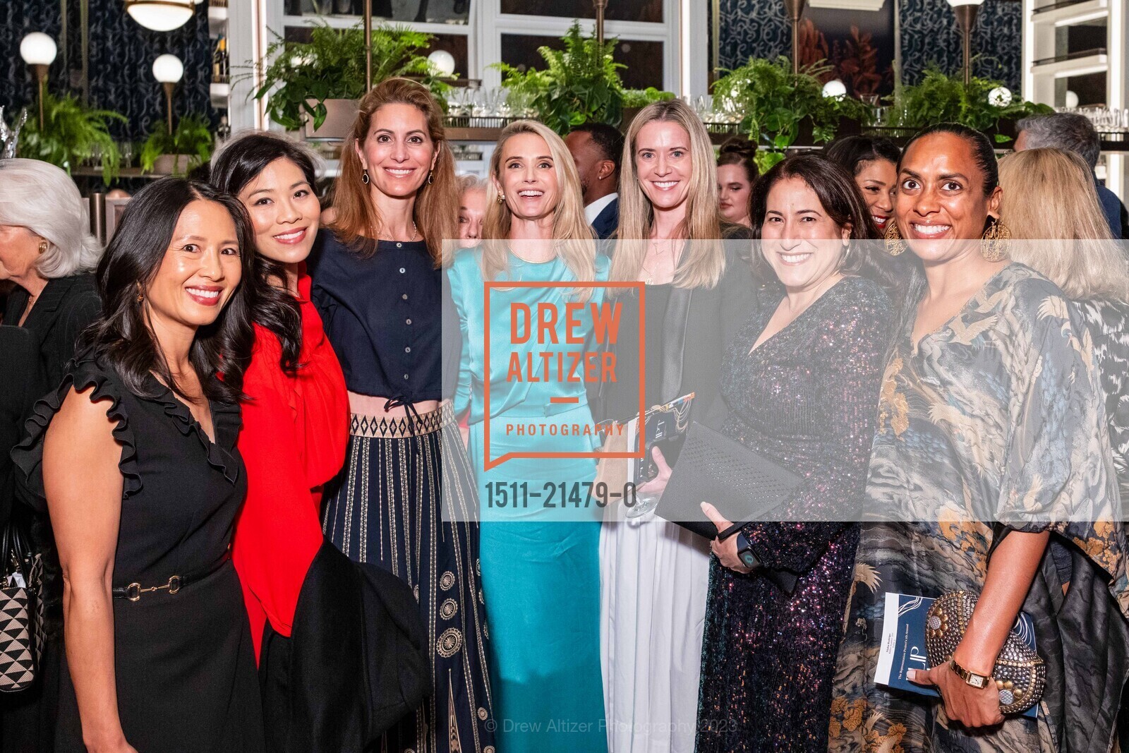 Emily Liu Foy, Catherine An, Dixie Hersh, Jennifer Siebel Newsom, Lila LaHood, Blye Faust, Nisha Rodrigo, Representation Project's 2023 Gala, The Conservatory at One Sansome. One Sansome St, SF, CA 94104 US, November 9th, 2023, Photo #1511-21479-0 Emily Liu Foy, Catherine An, Dixie Hersh, Jennifer Siebel Newsom, Lila LaHood, Blye Faust, Nisha Rodrigo, Photo #1511-21479-0