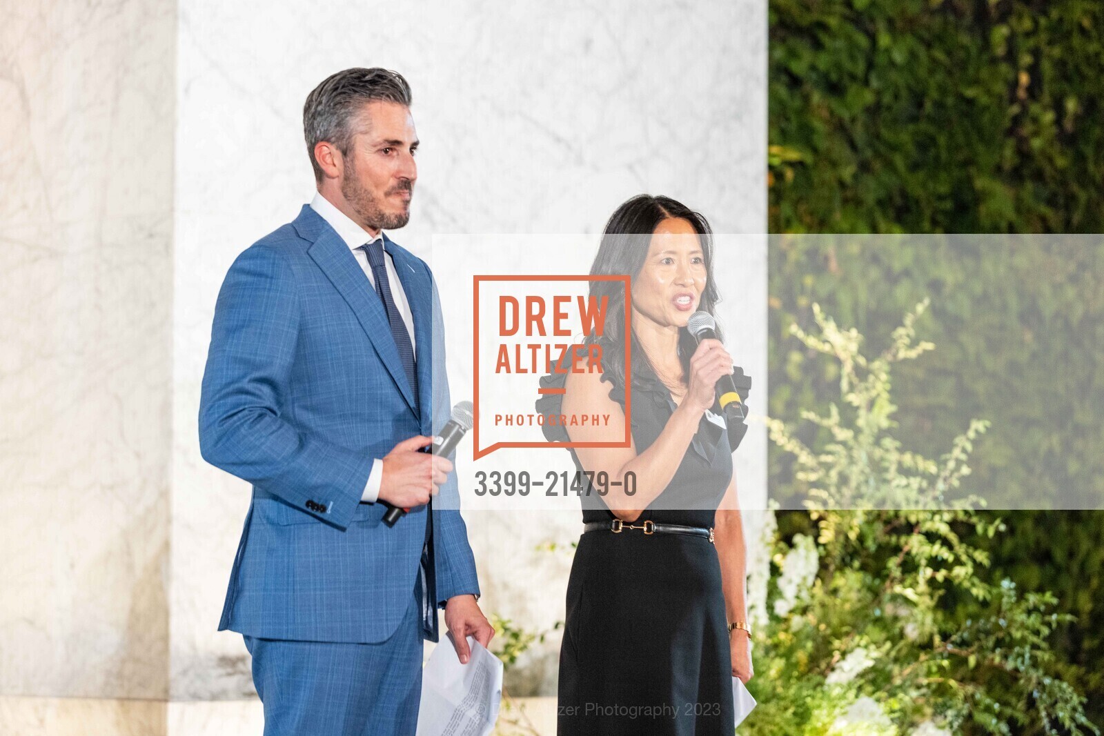 Brian Brokaw, Emily Liu Foy, Representation Project's 2023 Gala, The Conservatory at One Sansome. One Sansome St, SF, CA 94104 US, November 9th, 2023, Photo #3399-21479-0 Brian Brokaw, Emily Liu Foy, Photo #3399-21479-0