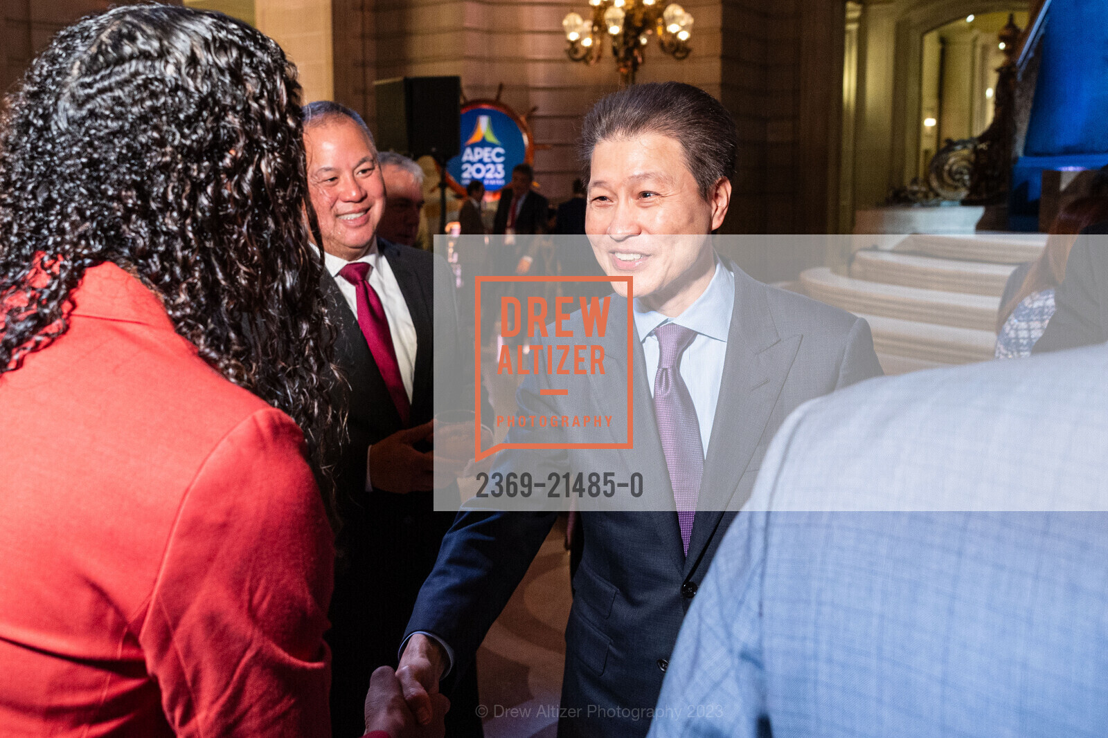 Brooke Jenkins, Dominic Ng, San Francisco City Hall hosts ABAC Reception for APEC Leader's Week, San Francisco City Hall. 1 Dr Carlton B Goodlett Pl, SF, CA 94102 US, November 12th, 2023, Photo #2369-21485-0 Brooke Jenkins, Dominic Ng, Photo #2369-21485-0