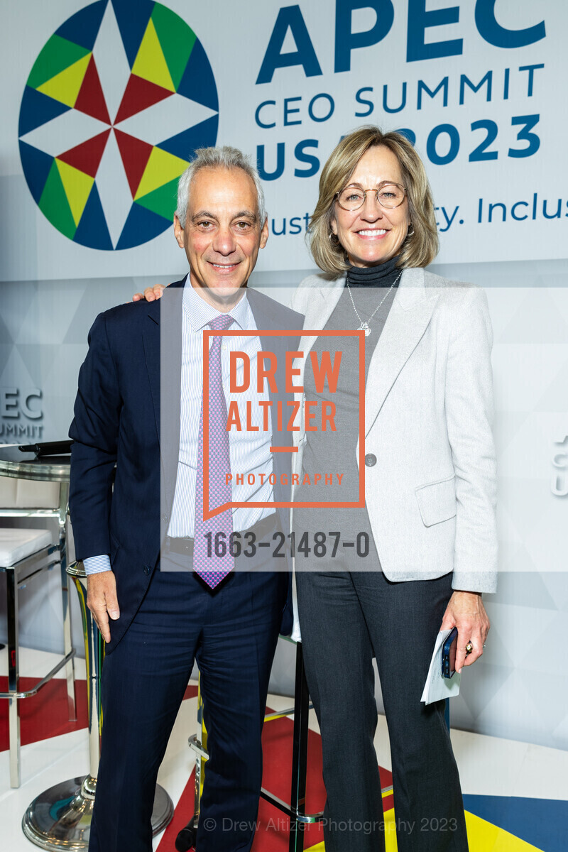 Rahm Emanuel, Dee Dee Myers, Asia Society Northern California at APEC CEO Summit 2023, San Francisco. SF, CA US, November 15th, 2023, Photo #1663-21487-0 Rahm Emanuel, Dee Dee Myers, Photo #1663-21487-0