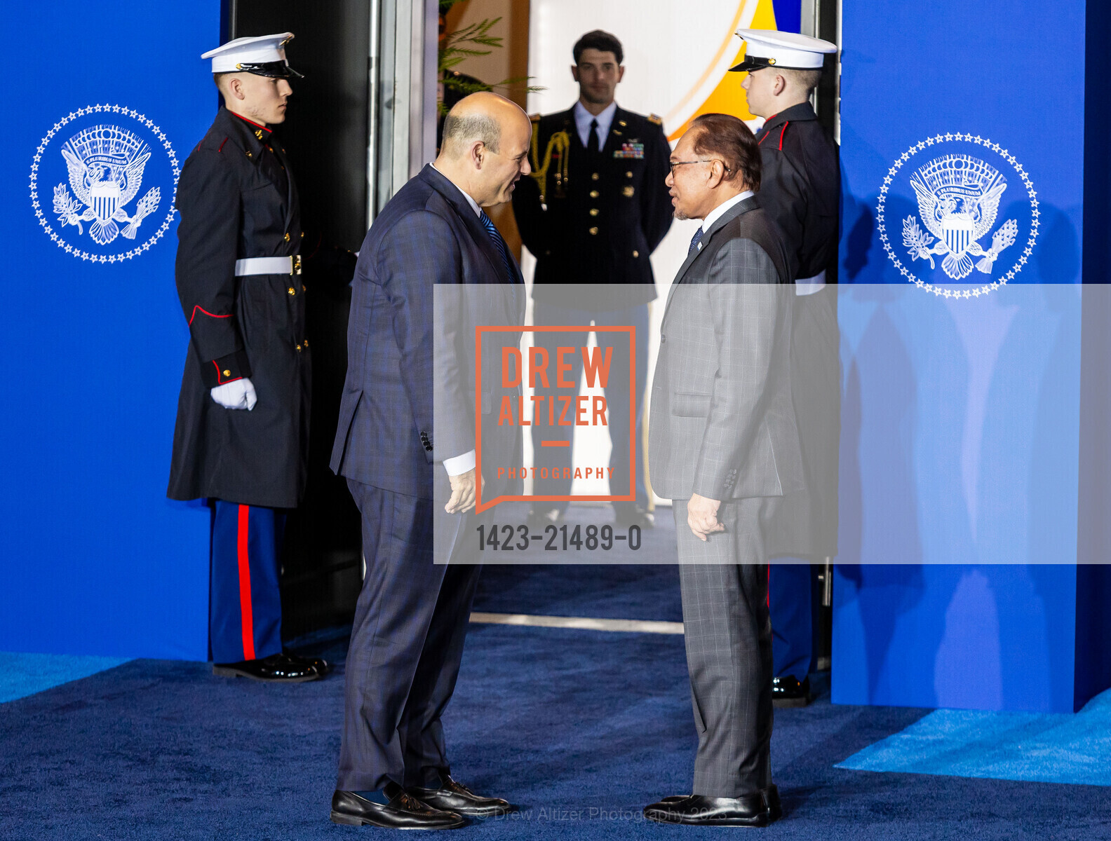Ethan Rosenzweig, Anwar Ibrahim, Blue Carpet Arrivals at APEC Leader's Week 2023, Exploratorium. The Embarcadero, SF, CA 94111 US, November 15th, 2023, Photo #1423-21489-0 Ethan Rosenzweig, Anwar Ibrahim, Photo #1423-21489-0