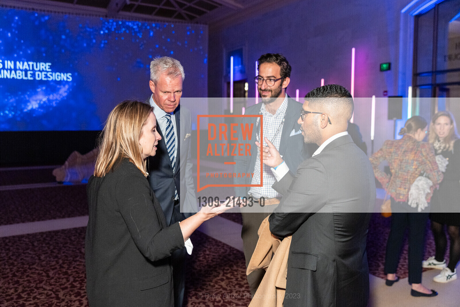 Erica Benson, Paul Clemmons, Harris Cohn, Vikram Aiyer, San Francisco Chamber of Commerce & The APEC Innovation Zone at City Hall, San Francisco City Hall. 1 Dr Carlton B Goodlett Pl, SF, CA 94102, November 16th, 2023, Photo #1309-21493-0 Erica Benson, Paul Clemmons, Harris Cohn, Vikram Aiyer, Photo #1309-21493-0