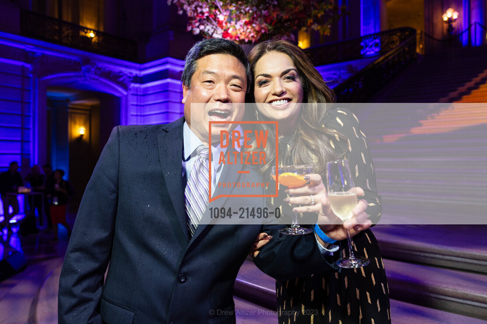 Mark Niu, Karina Mahtani, San Francisco City Hall hosts The Mayor's Media Reception for APEC 2023, San Francisco City Hall. 1 Dr Carlton B Goodlett Pl, SF, CA 94102 US, November 16th, 2023, Photo #1094-21496-0 Mark Niu, Karina Mahtani, Photo #1094-21496-0