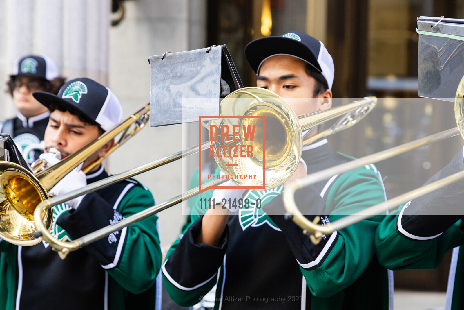 De La Salle Marching Band, Bay Scholars Annual Thanksgiving Luncheon, The Julia Morgan Ballroom. 465 California St, San Francisco, CA 94104, November 17th, 2023, Photo #1111-21498-0 De La Salle Marching Band, Photo #1111-21498-0
