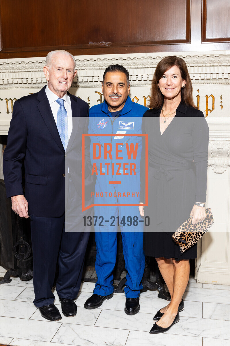 Dennis O'Brien, Jose Hernandez, Susie O'Brien Frimel, Bay Scholars Annual Thanksgiving Luncheon, The Julia Morgan Ballroom. 465 California St, San Francisco, CA 94104, November 17th, 2023, Photo #1372-21498-0 Dennis O'Brien, Jose Hernandez, Susie O'Brien Frimel, Photo #1372-21498-0