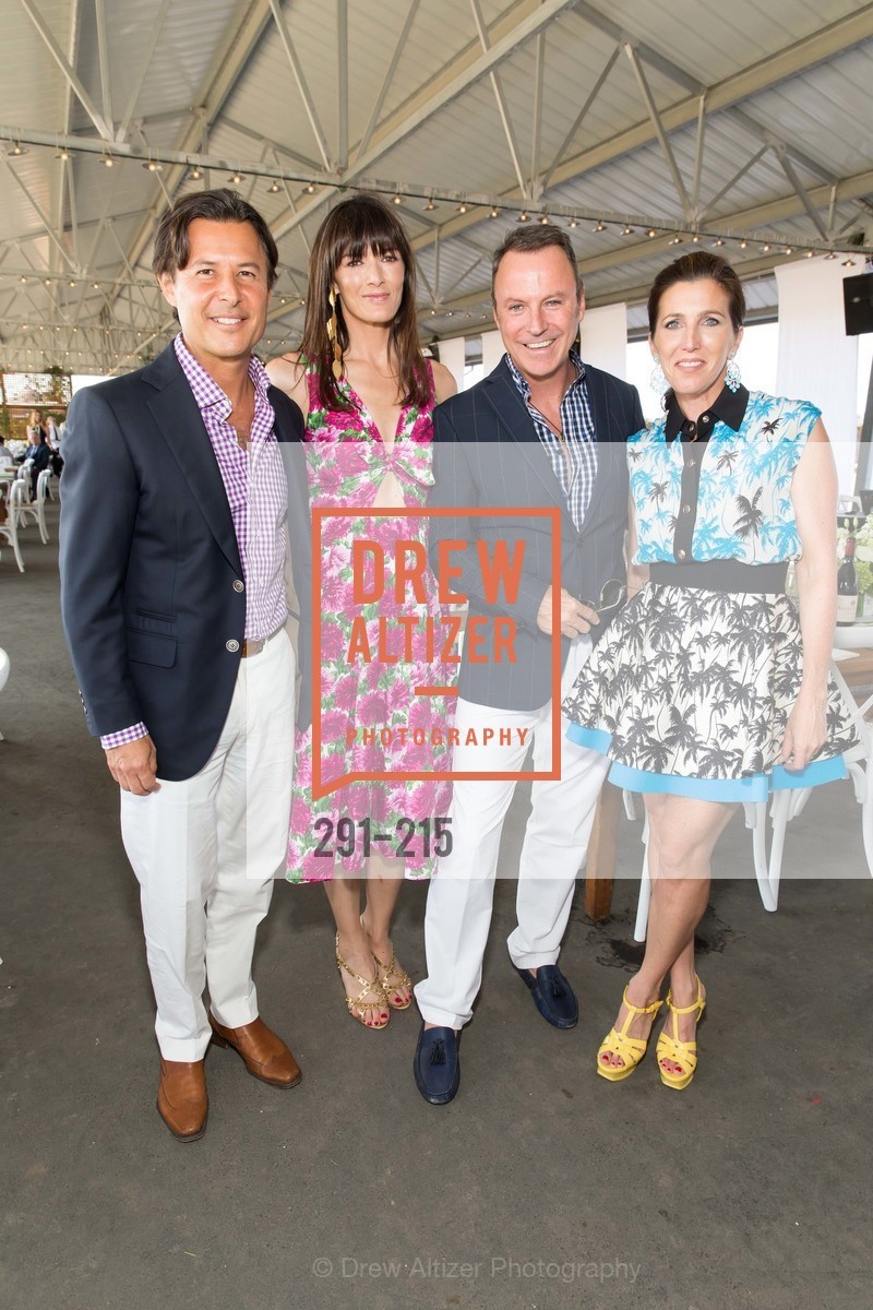 Roger Barnett, Gwen McCaw, Colin Cowie, Sloan Barnett, 2015 GIANT STEPS Charity Classic presented by Hermes, Sonoma Horse Park. 7600 Lakeville Highway, August 1st, 2015