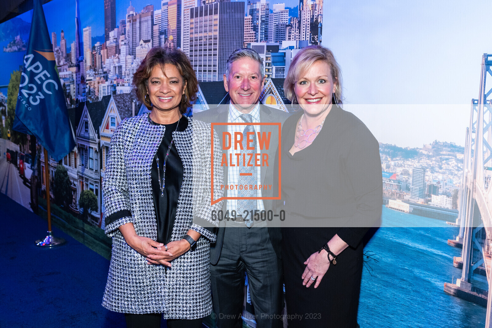 Nicole Rogers, Joe D'Alessandro, Lynn Bruni-Perkins, San Francisco Welcomes APEC 2023 Leaders at The Exploratorium, Exploratorium. Pier 15 Embarcadero at, Green St, San Francisco, CA 94111, November 15th, 2023, Photo #6049-21500-0 Nicole Rogers, Joe D'Alessandro, Lynn Bruni-Perkins, Photo #6049-21500-0
