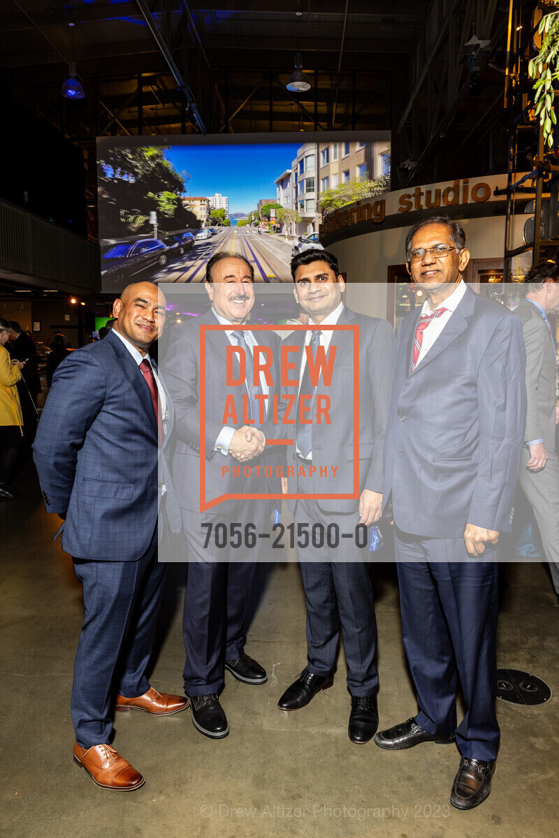 David Ramil, Bruce Agid, Ratnakar Garikipati, Ashok Bhatt, San Francisco Welcomes APEC 2023 Leaders at The Exploratorium, Exploratorium. Pier 15 Embarcadero at, Green St, San Francisco, CA 94111, November 15th, 2023, Photo #7056-21500-0 David Ramil, Bruce Agid, Ratnakar Garikipati, Ashok Bhatt, Photo #7056-21500-0
