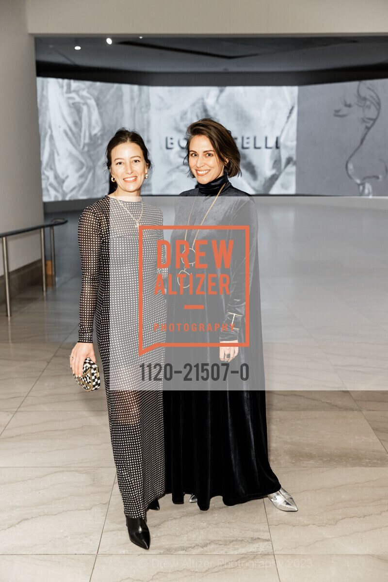 Kelsey Issel, Ronnie Rosart, FAMSF Botticelli Exhibit Donor Opening Night, Legion of Honor. 100 34th Ave, SF, CA 94121 US, November 30th, 2023, Photo #1120-21507-0 Kelsey Issel, Ronnie Rosart, Photo #1120-21507-0