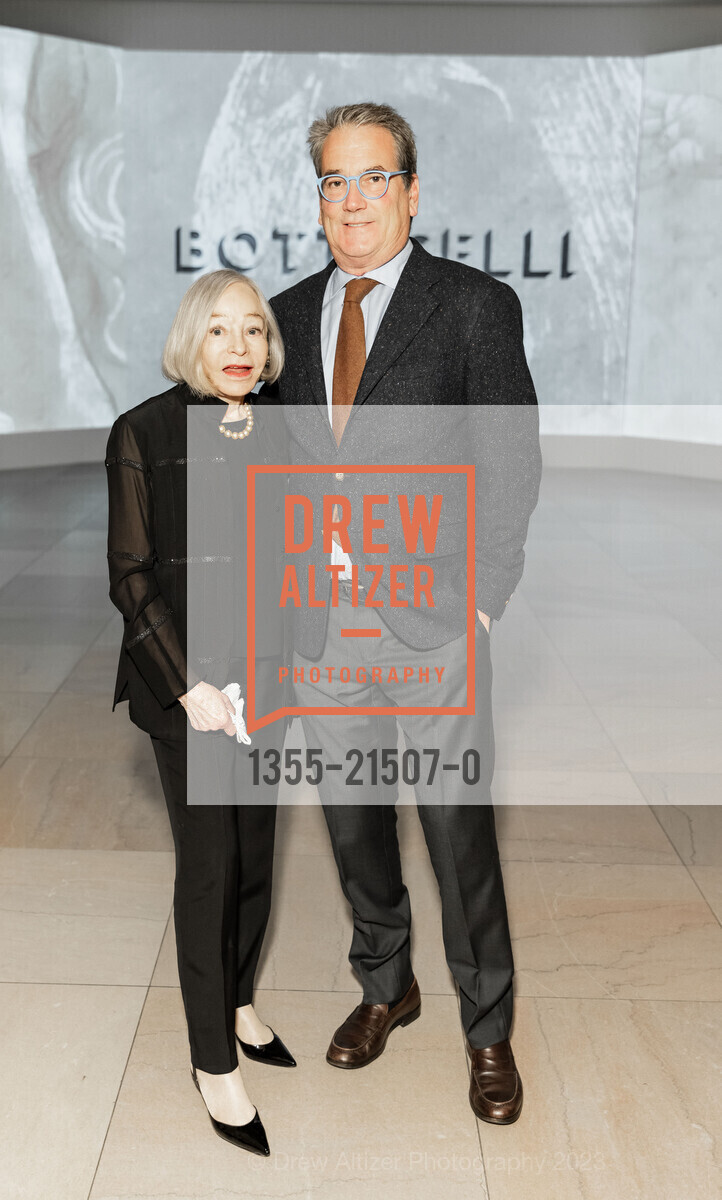 Gretchen Kimball, Matt Reinecke, FAMSF Botticelli Exhibit Donor Opening Night, Legion of Honor. 100 34th Ave, SF, CA 94121 US, November 30th, 2023, Photo #1355-21507-0 Gretchen Kimball, Matt Reinecke, Photo #1355-21507-0