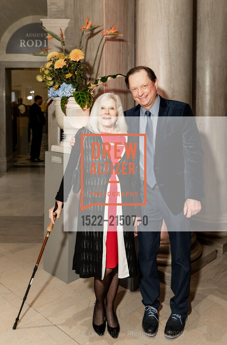 Judith Berringer, Randy Boris, FAMSF Botticelli Exhibit Donor Opening Night, Legion of Honor. 100 34th Ave, SF, CA 94121 US, November 30th, 2023, Photo #1522-21507-0 Judith Berringer, Randy Boris, Photo #1522-21507-0